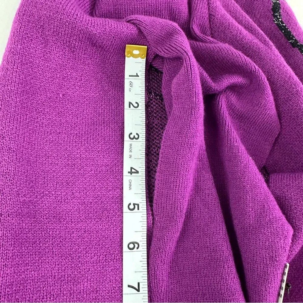 Kyeese Wear Purple and Black Dog Sweater Size XXL Silver Spider Web Design